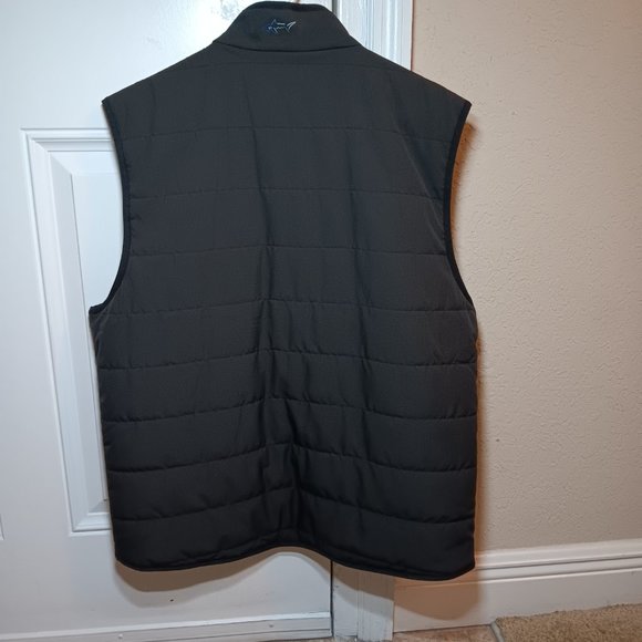 GREG NORMAN COLLECTION QUILTED FULL-ZIP VEST Large Black - Picture 2 of 3
